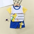 thumbnail image 1 of Holloyiver Short Sleeve Comfy Cartoon Print Short Sleeve Outfit Sets (Boy's) 2 Count, 1 of 4