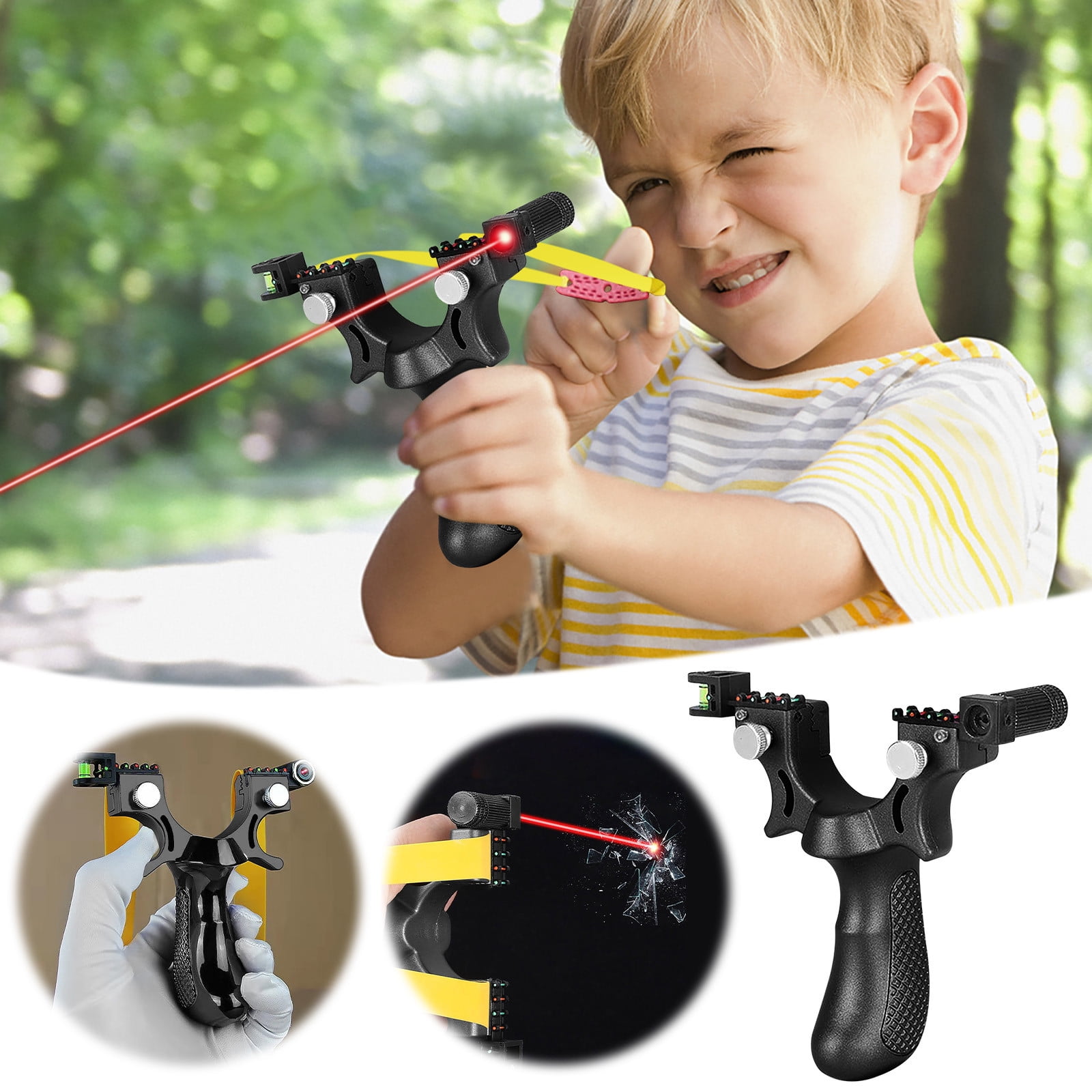 Holloyiver Slingshot, Professional Slingshot with Laser Sight