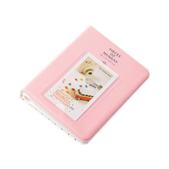 Holloyiver Small Photo Albums 3.5 x 2.5, Mini Photo Albums Holds 64 Photos Cute Picture Album Leather Photo Book for Baby Kids Birthday, Family, Anniversary