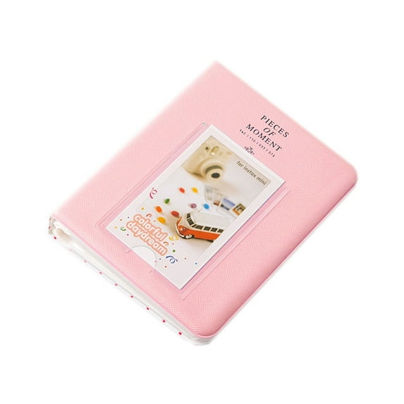 Holloyiver Small Photo Albums 3.5 x 2.5, Mini Photo Albums Holds 64 Photos Cute Picture Album Leather Photo Book for Baby Kids Birthday, Family, Anniversary