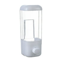 Holloyiver Soap Dispenser Wall Mount, 250ml/8.5oz Hand Liquid Shampoo Shower Gel Dispenser, Manual Household Shampoo Conditioner Body Wash Dispenser for Bathroom Kitchen Office (White)