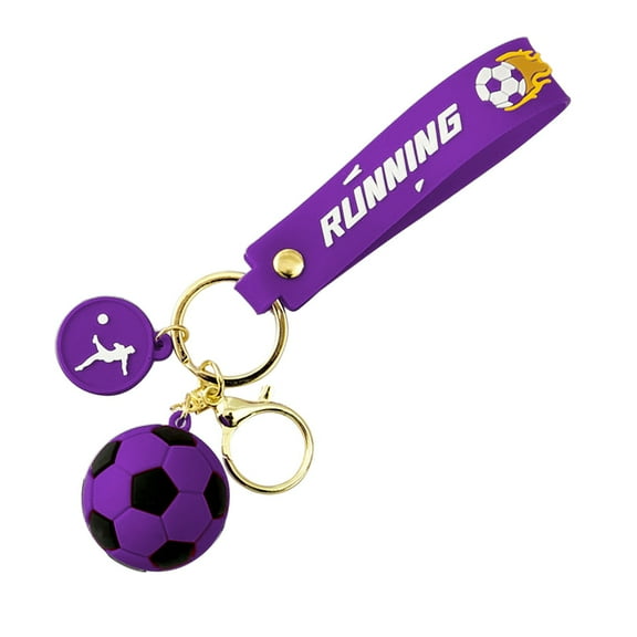 Holloyiver Soccer Keychain Gift, Novelty Key Chain for Boys Sports Fan Silicone Football Keyrings for Party Favors, Team Souvenir, Sport Rewards, Event Giveaways