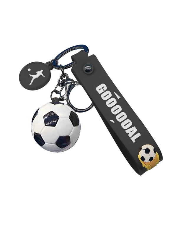 Soccer Keychain Gift, Novelty Key Chain for Boys Sports Fan Silicone Football Keyrings for Party Favors, Team Souvenir, Sport Rewards, Event Giveaways