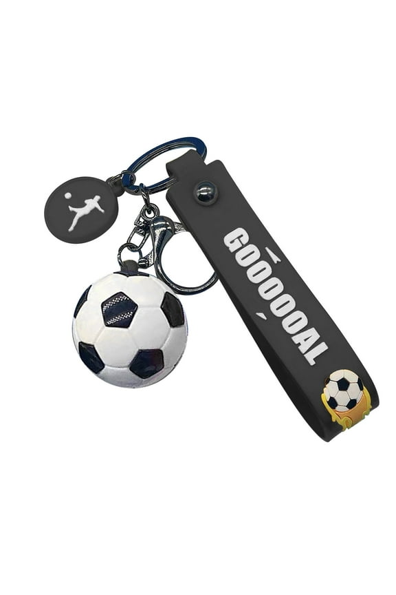 Soccer Keychain Gift, Novelty Key Chain for Boys Sports Fan Silicone Football Keyrings for Party Favors, Team Souvenir, Sport Rewards, Event Giveaways