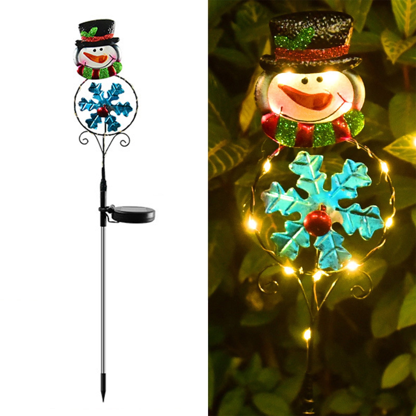 Holloyiver Solar Christmas Yard Decorations, Outdoor LED Solar Powered