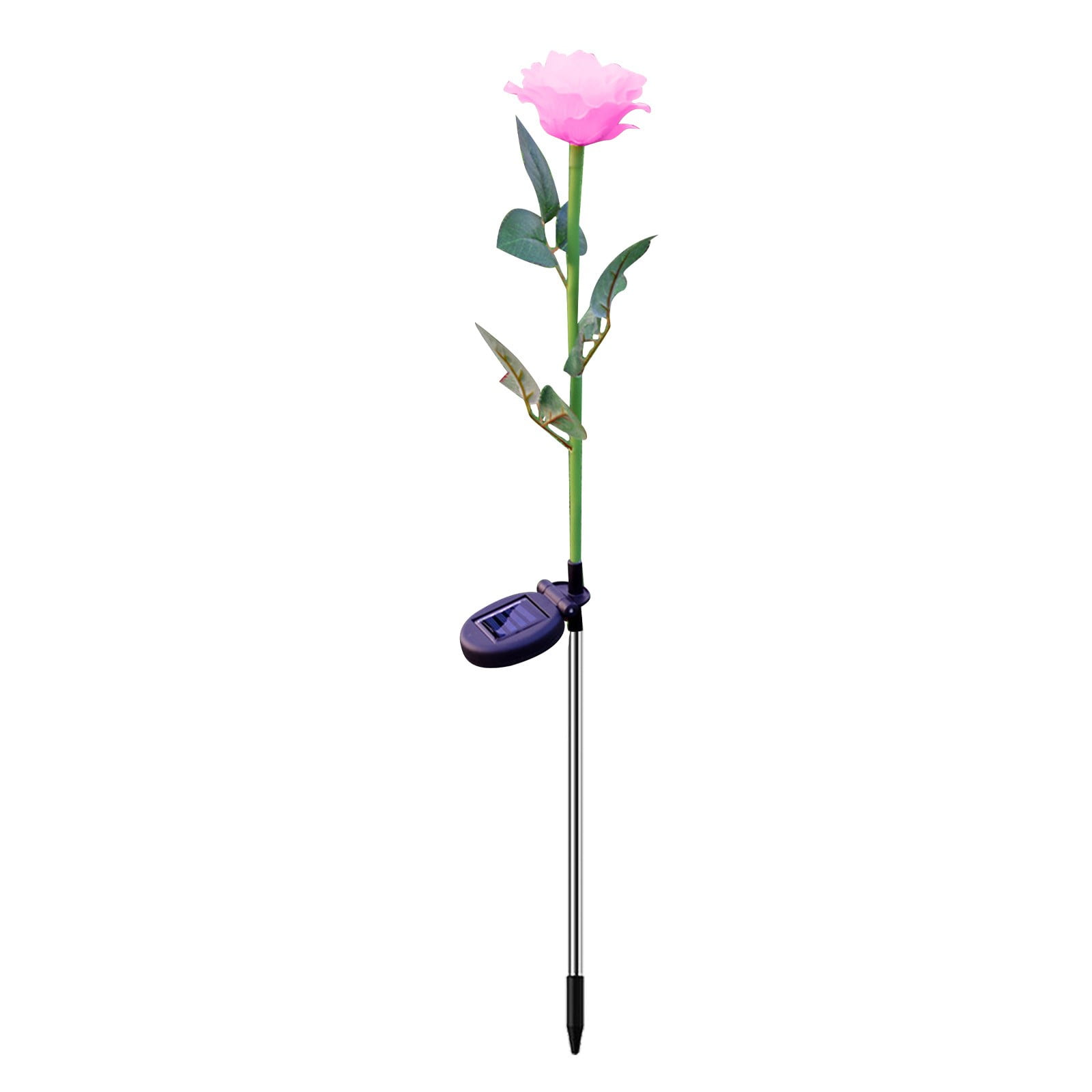 Holloyiver Solar Flower Garden Lights, Single Head Solar Rose Light ...