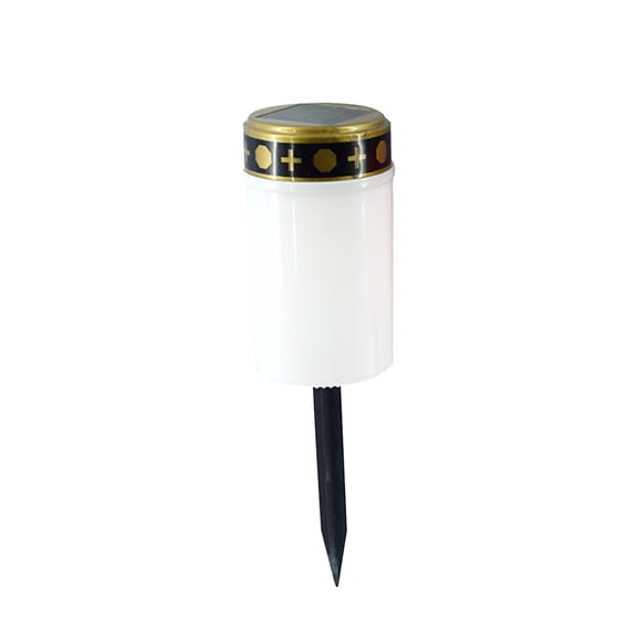 Holloyiver Solar Lights for Cemetery, Solar Cross Cemetery Grave, Cemetery Candle Holder for Grave, Cemetery Solar Lights for Grave, Solar Cemetery Lamp
