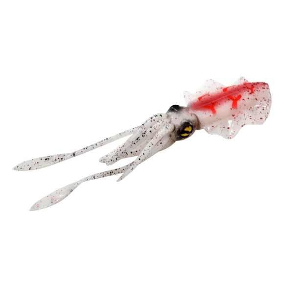 Holloyiver Squid Jigs Hooks Fishing Saltwater Ultimate Squid Lures, Soft Luminous Octopus Trolling Artificial Rigged Bait with Hook Octopus Jig, 6.1 Inch Long