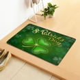 thumbnail image 1 of Holloyiver St. Patrick's Day Door Mat, Durable Front Door Mat, Bath Rug Super Absorbent Quick Dry, Rubber Backing Non Slip Washable Bathroom Floor Mats, Green 16 x 24 Inch, 1 of 8