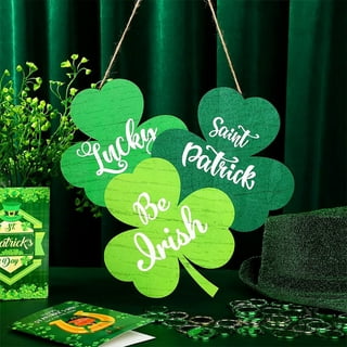 My Word! Outdoor Welcome Sign for Porch - Home Sweet Home with Shamrock - Vertical Porch Board 8x47 Irish Decor