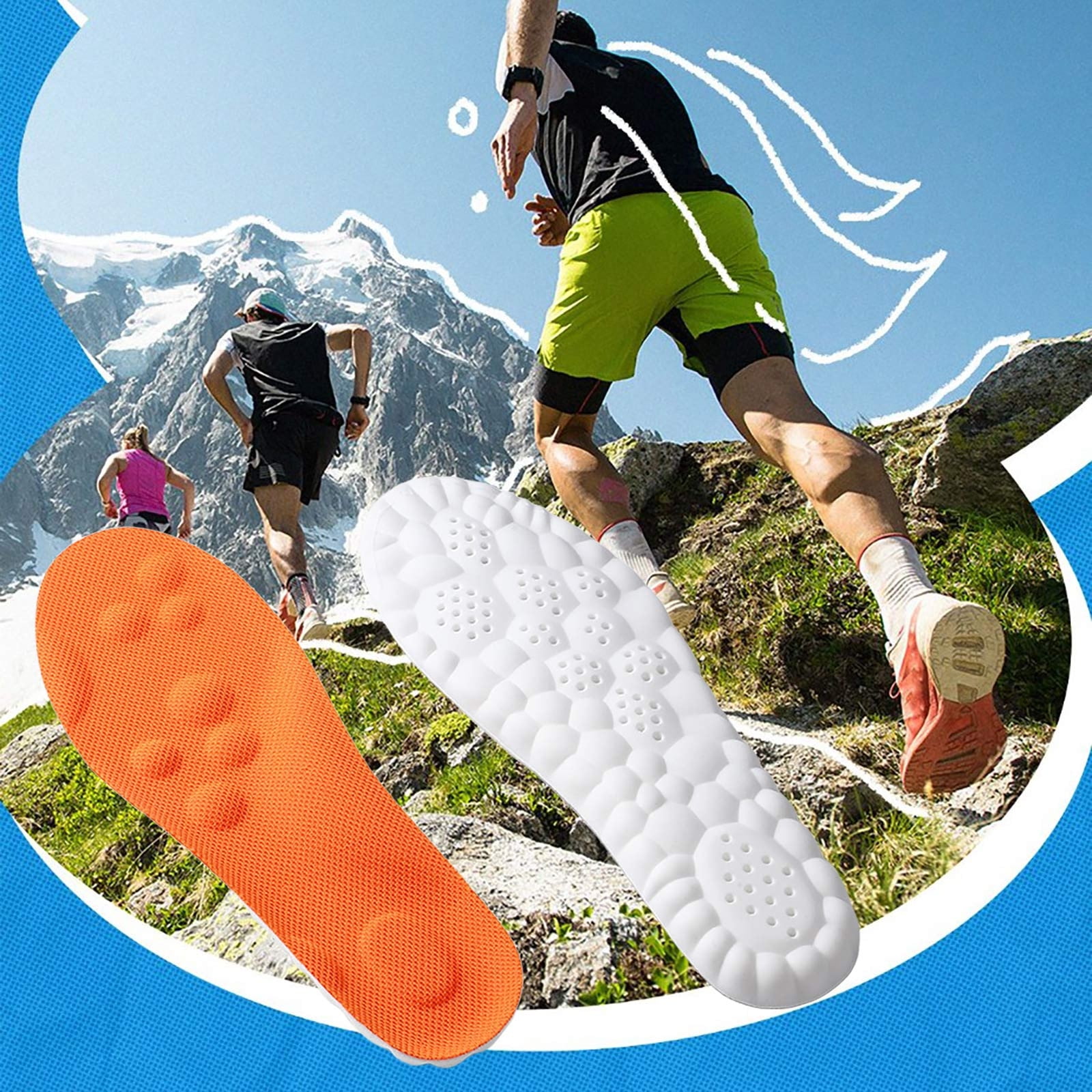 Holloyiver Steppers Insoles for Men Women,Massage Insole,Cloud Insole ...