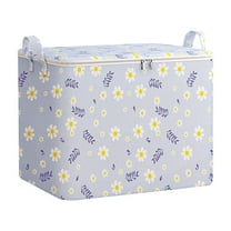 Holloyiver Storage Bins with Lids, Non-woven Zipper Storage Bag Foldable Moving Quilt Storage Basket, Travel Large-capacity Clothing Storage Bag Organizers for Clothes Bedding Storage