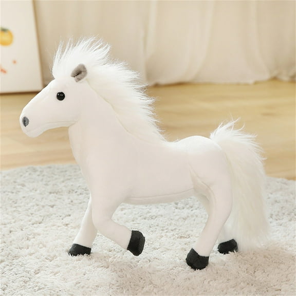 Holloyiver Stuffed Horse Toy, 12.6"L x 10.2"W Horse Plush Stuffed Horse, Animals Cute Plush Horse, Assorted Stuffed Horse Toy, Plush Animals Gifts Party Favors Supplies Decoration