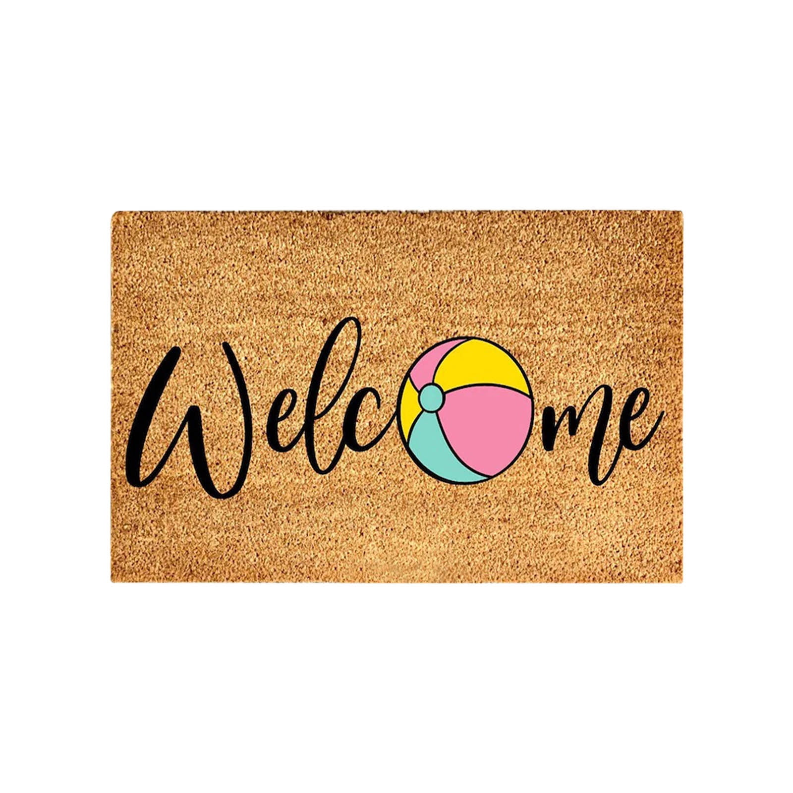 Holloyiver Summer Door Mat, Retro Welcome Coir Outdoor Rugs Fruit ...