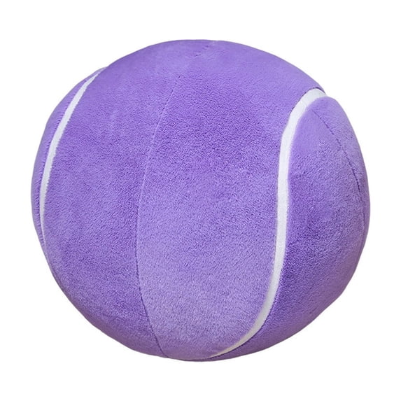 Holloyiver Tennis Ball Plush, 7.8 Inch Round Tennis Ball Pillow Fluffy Tennisball Throw Pillow Stuffed Plushies Sport Theme Gifts for Couch Sofa Bedroom Bed Decorations