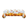 thumbnail image 1 of Holloyiver Thanksgiving Fall Tablecloth With Pumpkin Leaves, Autumn Tablecloth Disposable Waterproof Manageability Table Cloths For Thanksgiving Decor, 9Ft*4.5Ft, 1 of 4