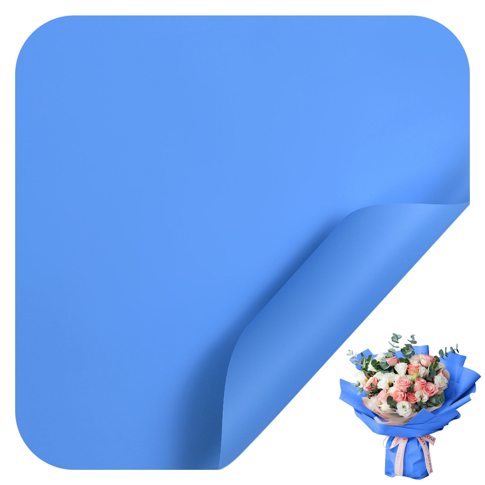 Holloyiver Translucent Flower Wrapping Paper for Florist Waterproof Durable Bouquet Wrapping