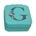thumbnail image 1 of Holloyiver Travel Jewelry Case Jewelry Box, Travel Essentials Accessories for Women, Ring Necklace Earring Jewelry Holder Organizer Box with Mirror, Birthday Gifts for Mom Grandma Initial G, 1 of 4