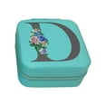 thumbnail image 1 of Holloyiver Travel Jewelry Case Jewelry Box, Travel Essentials Accessories for Women, Ring Necklace Earring Jewelry Holder Organizer Box with Mirror, Birthday Gifts for Mom Grandma Initial D, 1 of 4