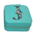 thumbnail image 1 of Holloyiver Travel Jewelry Case Jewelry Box, Travel Essentials Accessories for Women, Ring Necklace Earring Jewelry Holder Organizer Box with Mirror, Birthday Gifts for Mom Grandma Initial J, 1 of 4
