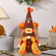 thumbnail image 1 of Holloyiver Turkey Fall Thanksgiving Gnomes Plush Decor, Gnome with Pilgrim Hat Tail Fall Thanksgiving Decorations for Home Autumn Farmhouse Tomte Swedish Scandinavian Elf Dolls Table Ornaments, 1 of 8