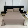 thumbnail image 1 of Holloyiver Twin Size Solid Color Bed Sheet,Soft Skin-Friendly Polyester Bed Sheet,Piece Dormitory by Skin Cotton Household Solid Color Plain Bed Sheet Piece, 1 of 7