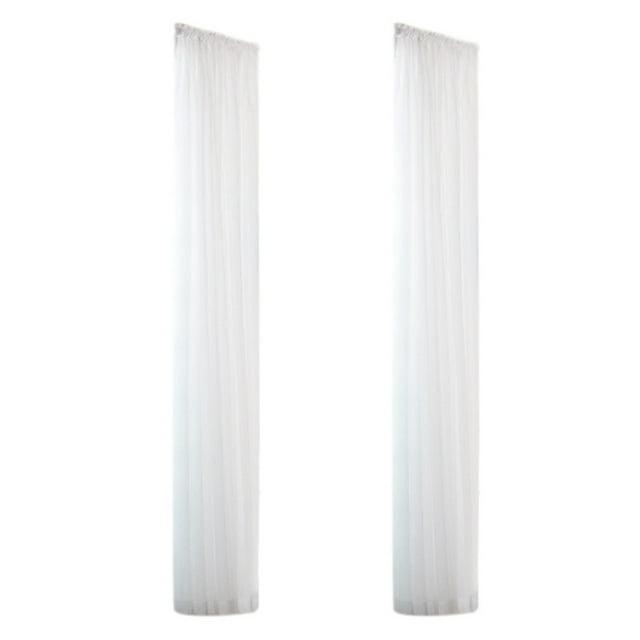 Holloyiver White Sheer Curtains 78 Inches Long 2 Panels, Transparent