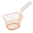 thumbnail image 1 of Holloyiver Wire Fry Basket, Stainless Steel French Fry Chips Baskets Net, Rectangle Wire Mesh Frying Serving Food Presentation Tableware for Chips, Onion Rings & Chicken Wings (Rose Silver), 1 of 7