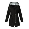 thumbnail image 1 of Holloyiver Women's Raincoats Windbreaker Rain Jacket Waterproof Lightweight Outdoor Hooded Trench Coats Active Windbreaker Breathable Hooded Rain Coat S-5XL, 1 of 3