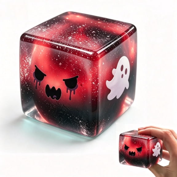 Hollween Squeeze Glitter Ice Cube - 5.5 cm Ultra-Soft Slow Rising Squishies Glitter Cube, Stress Relief Toy for Adults, Focus & Relaxation,Wine