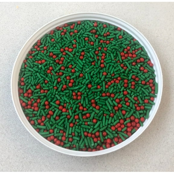Holly And Berry Christmas Confetti 6 oz. Sprinkles Edible Cookie Cake Cupcake Decorating