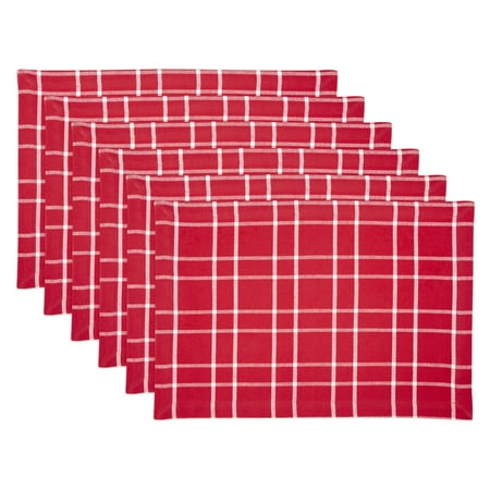 Holly Berry Plaid Placemat (Set of 6) 13x19