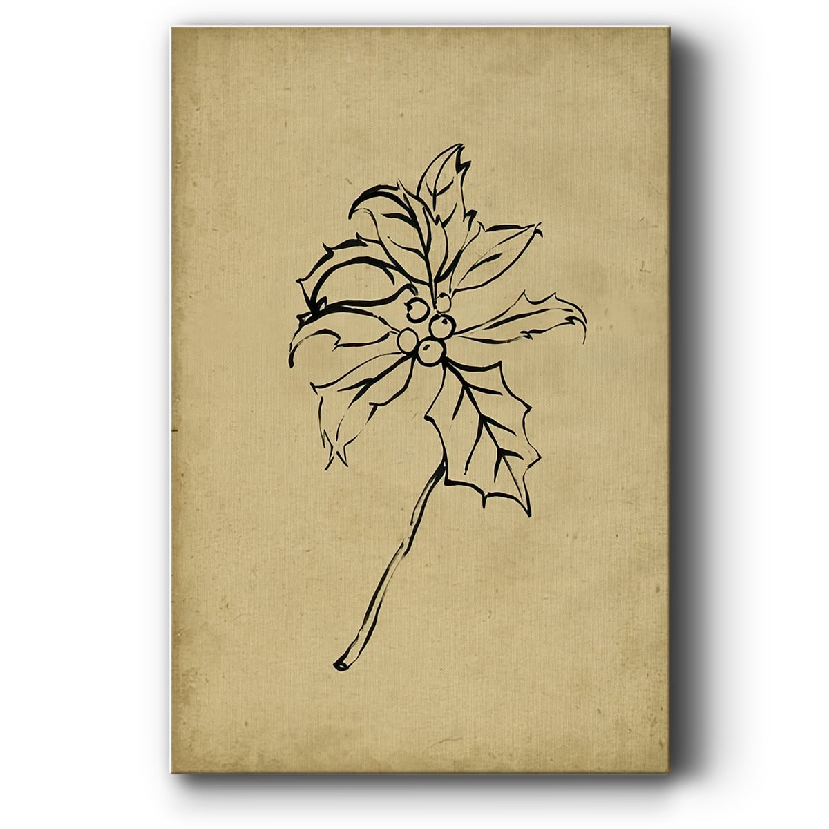 Holly Branch II- Gallery Wrapped Canvas