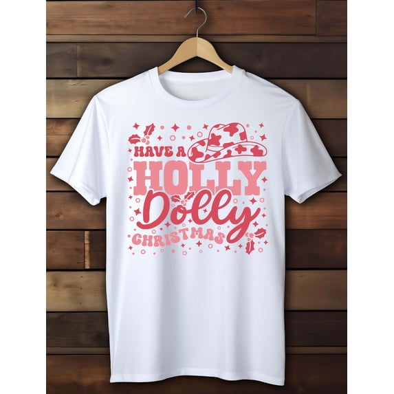 Holly Dolly Christmas Cowgirl 4 Different T-Shirt - Walmart.com