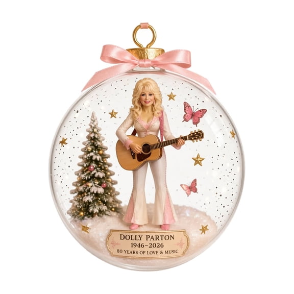 Holly Dolly Christmas Ornament Tree Memorial Parton Christmas Ornament Acrylic Dolly Ornaments Figurines, Christmas Tree Hanging Decor Country Music Theme