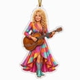 thumbnail image 1 of Holly Dolly Christmas Ornament Tree Memorial Parton Christmas Ornament Acrylic Dolly Ornaments Figurines, Christmas Tree Hanging Decor Country Music Theme, 1 of 4