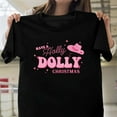 thumbnail image 1 of Holly Dolly Christmas Western Graphic Unisex T-Shirt, Retro Cowgirl Holiday Gift G0034, Up to Size 5XL, 1 of 2