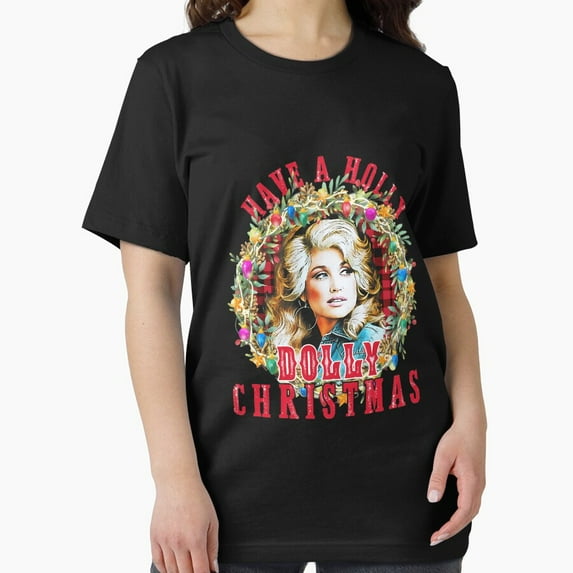 Holly Dolly Xmas Retro Holiday Fun Festive Celebration Unisex T Shirt, up to size 5XL