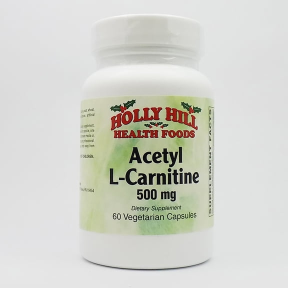Holly Hill Health Foods, Acetyl L-Carnitine 500 MG, 60 Vegetarian Capsules