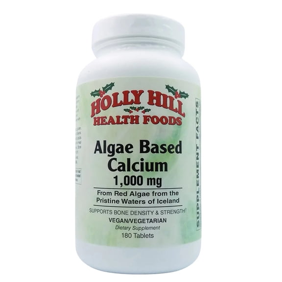 Holly Hill Health Foods Aquamin Calcium Magnesium Trace Minerals from Icelandic Red Algae, Vegan, 180 Tablets