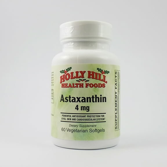 Holly Hill Health Foods, Astaxanthin, 60 Vegetarian Softgels