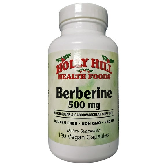 Holly Hill Health Foods Berberine 500 mg, 120 Vegan Capsules