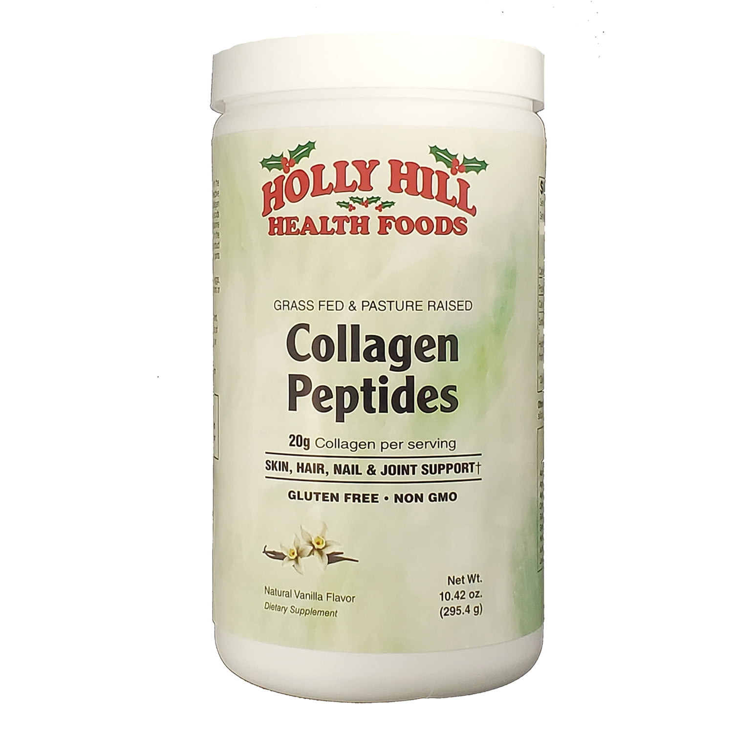 Holly Hill Health Foods Collagen Peptides, 20 Grams Type 1 & 3, Vanilla Flavor, 10.42 Ounce