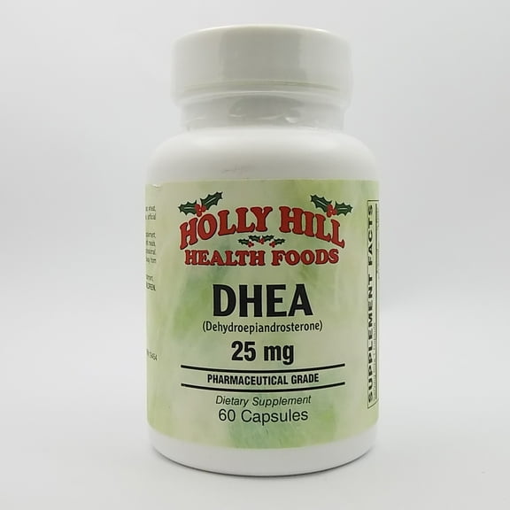 Holly Hill Health Foods, DHEA 25 MG (Pharmaceutical Grade), 60 Capsules