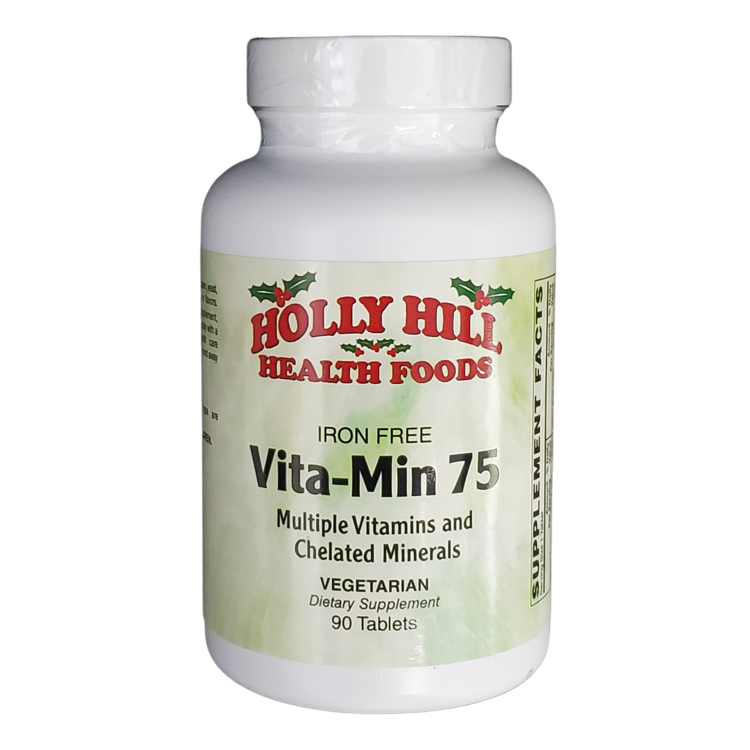 Holly Hill Health Foods, Iron Free Vita-Min 75, Multivitamin for Everyone, 90 Tablets