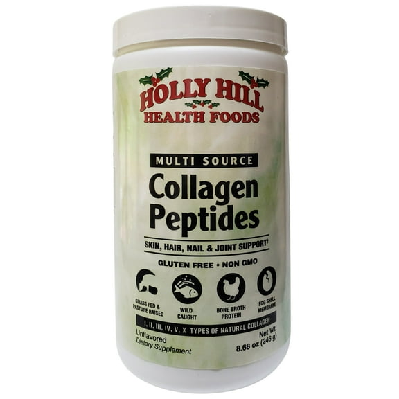 Holly Hill Health Foods Multi-Source Collagen Peptides Powder, Unflavored, 8.68 Ounces