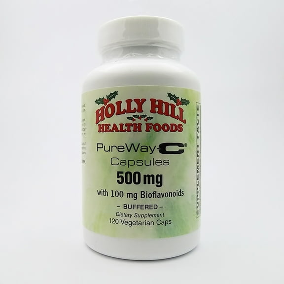 Holly Hill Health Foods, PureWay-C 500 MG with 100 MG Bioflavonoids, Buffered, 120 Vegetarian Capsules