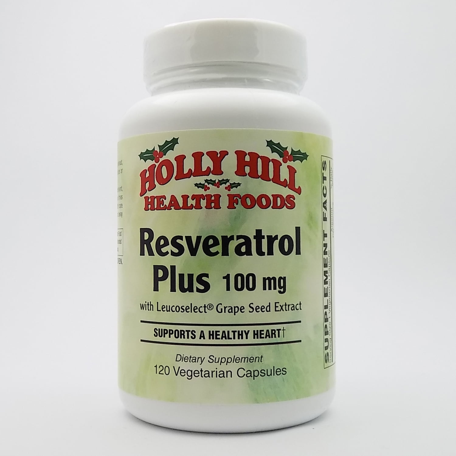 Holly Hill Health Foods, Resveratrol Plus 100 MG, 120 Vegetarian Capsules