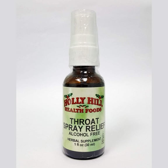 Holly Hill Health Foods, Throat Spray Relief, Alcohol Free, 1 Ounce