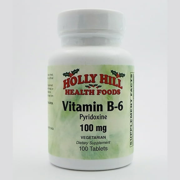 Holly Hill Health Foods, Vitamin B6, 100 Tablets